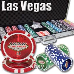 New 600 Las Vegas Poker Chips Set with Aluminum Case Pick Denominations New 600 Las Vegas Poker Chips Set with Aluminum Case Pick Denominations