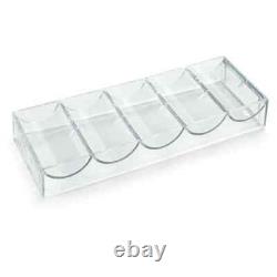 New 600 Monaco Club Poker Chips Set with Acrylic Case Pick Denominations