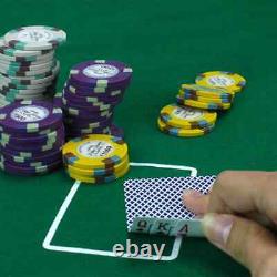 New 600 Monaco Club Poker Chips Set with Aluminum Case Pick Denominations