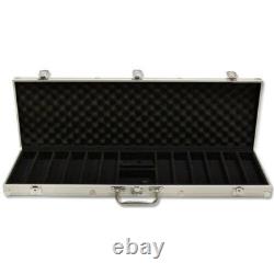 New 600 Monte Carlo Poker Chips Set with Aluminum Case Pick Denominations