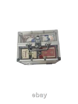 New 600 Poker Chips Set, Cards with Acrylic Case Texas Poker- One Deck Luxor