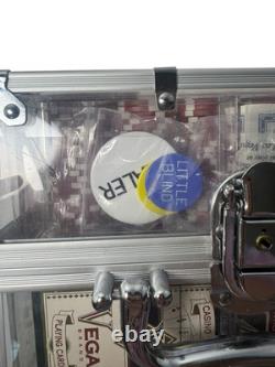 New 600 Poker Chips Set, Cards with Acrylic Case Texas Poker- One Deck Luxor