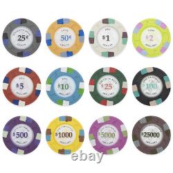New 600 Poker Knights Poker Chips Set with Aluminum Case Pick Denominations
