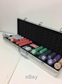 New 600 Scroll 10g Ceramic Poker Chips Set with Aluminum Case (R#3)
