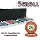 New 600 Scroll Ceramic Poker Chips Set with Aluminum Case Pick Denominations