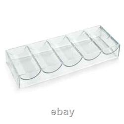 New 600 Showdown Poker Chips Set with Acrylic Case Pick Denominations