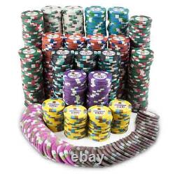 New 600 Showdown Poker Chips Set with Aluminum Case Pick Denominations