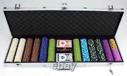 New 600 The Mint 13.5g Clay Poker Chips Set with Aluminum Case Pick Chips