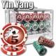 New 600 Yin Yang Poker Chips Set with Acrylic Case Pick Denominations