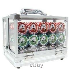 New 600 Yin Yang Poker Chips Set with Acrylic Case Pick Denominations
