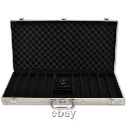 New 750 Coin Inlay 15g Clay Poker Chips Set with Aluminum Case Pick Chips