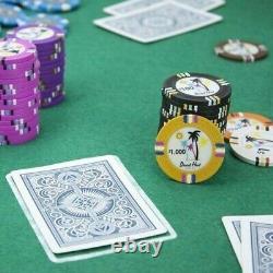 New 750 Desert Heat Poker Chips Set with Aluminum Case Pick Denominations