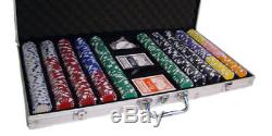 New 750 Diamond Suited 12.5g Clay Poker Chips Set with Aluminum Case Pick Chips