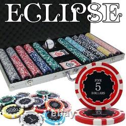 New 750 Eclipse Poker Chips Set with Aluminum Case Pick Denominations