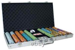 New 750 Monte Carlo Poker Chips Set with Aluminum Case Pick Denominations