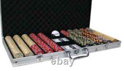 New 750 Nile Club Ceramic Poker Chips Set with Aluminum Case Pick Denominations