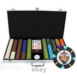 New 750 Rock & Roll 13.5g Clay Poker Chips Set with Aluminum Case Pick Chips