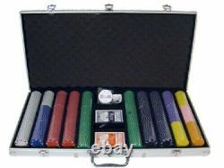 New 750 Suited 11.5g Clay Poker Chips Set with Aluminum Case Pick Chips