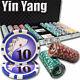 New 750 Yin Yang 13.5g Clay Poker Chips Set with Aluminum Case Pick Chips