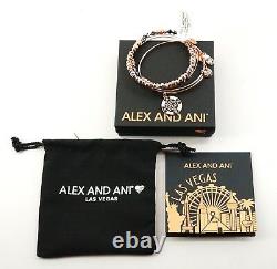 New Alex and Ani Excl Las Vegas Poker Chip Set Of 3 Rose Gold Bangle Bracelet