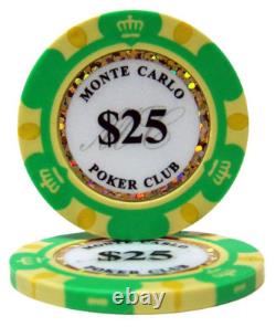 New Bulk Lot of 600 Monte Carlo Poker Chips Pick Denominations