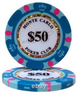 New Bulk Lot of 600 Monte Carlo Poker Chips Pick Denominations