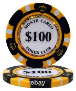 New Bulk Lot of 600 Monte Carlo Poker Chips Pick Denominations