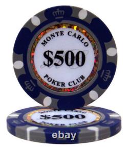 New Bulk Lot of 600 Monte Carlo Poker Chips Pick Denominations