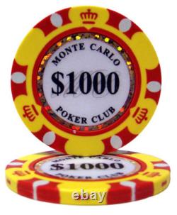 New Bulk Lot of 600 Monte Carlo Poker Chips Pick Denominations