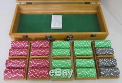 New Old Stock Paulson Poker Chip Set Pro Series 500 Chips with Cards & Case