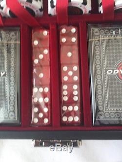 New Rare Odyssey Golf Casino Chips Poker Set With Cards, Dice Callaway Whi/black
