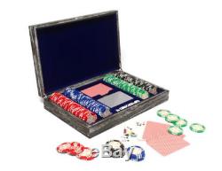 New Vintage Solid Wood Poker Set
