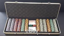 Nice Rare Set of 650 Vintage Poker Chips Clay Eagles Club F. O. E