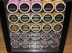 Nice Set of 1000 Ace Casino Poker Chips with Acrylic Case and Racks