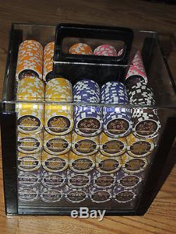Nice Set of 1000 Ace Casino Poker Chips with Acrylic Case and Racks over $1.5M