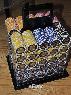 Nice Set of 1000 Ace Casino Poker Chips with Acrylic Case and Racks over $1.5M