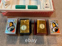 Nintendo 1970s Vintage Very Rare Hanafuda 88 Card Game Set W Box Poker Chip NEW