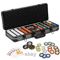 Nmroim14 Gram Clay Poker Chips Set 500PCS Casino Class Chips Set 500Pcs