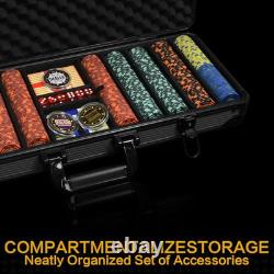 Nmroim14 Gram Clay Poker Chips Set 500PCS Casino Class Chips Set 500Pcs