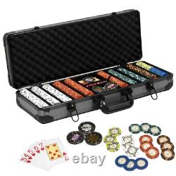 Nmroim14 Gram Clay Poker Chips Set 500PCS Casino Class Chips Set Features a H