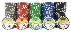 ONE CENT COINS 11.5g 500pc Royal Flush Poker Chips Set