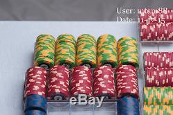 PAR A DICE Paulson Poker Chip Set QTY 480 Chips Casino Used top hat & Cane LOT2