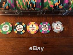 PAULSON PHARAOH's POKER CHIP tournament set(565 chips) Excellent Condition