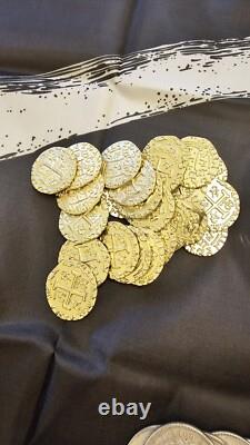 PIRATEGOLD Pirate Themed Metal Poker Chip Set, Captains Trunk, Liar's Dice