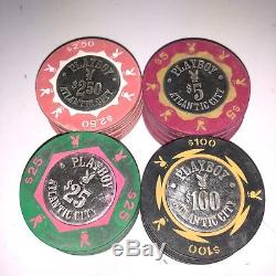 PLAYBOY CASINO ATLANTIC CITY Set 20 Casino Chips $2.50 $5 $25 $ $100 Coin Center