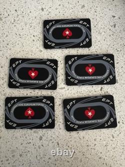 POKERSTARS EPT Ceramic Poker Chip Set with Plaques and Oversized Chips Rare