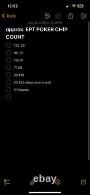 POKERSTARS EPT Ceramic Poker Chip Set with Plaques and Oversized Chips Rare