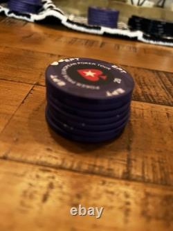 POKERSTARS EPT Ceramic Poker Chip Set with Plaques and Oversized Chips Rare