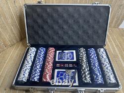 Pabst Blue Ribbon Poker Chip Set Cards Chips Case & Keys Please Read