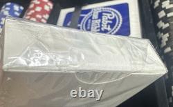 Pabst Blue Ribbon Poker Chip Set Cards Chips Case & Keys Please Read